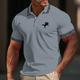 Herren Poloshirt Polos mit Knöpfen Casual Sport Kargen Gerippter Polokragen Kurzarm Modisch Basic Farbblock Patchwork Bestickt Sommer Regular Fit Schwarz Weiß Gelb Grau Poloshirt