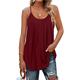 Damen Tank Top Spaghetti-Shirt Hauptstadt Glatt Casual Strand Schwarz Ärmellos Urlaub Hawaiianisch Brautkleider schlicht Rundhalsausschnitt Sommer Frühling