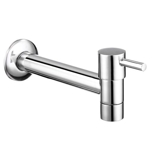 Waschbecken Wasserhahn, an der Wand montierter Messing-Einhandgriff, Einloch-Centerset, zeitgenössisch, Waschbeckenhahn nur mit kaltem Wasser