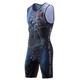 Herren Triathlonanzug Fahhrad triathlon / Triathlon-Anzug Trisuit Semi-Form Fit (weniger enganliegende Passform) MTB Mountain Triathlon Sport Schottenstoff Kariert Ausrüstung 3D-Pad Antirutsch Träger