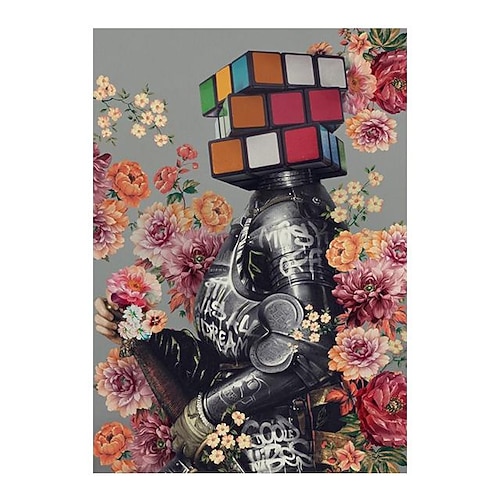 Vintage Leinwand Gemälde Poster maskierter Künstler Criss Bellini Druck Kunstwerke für Zuhause Wand Wohnzimmer Dekoration Bild cuadros Image