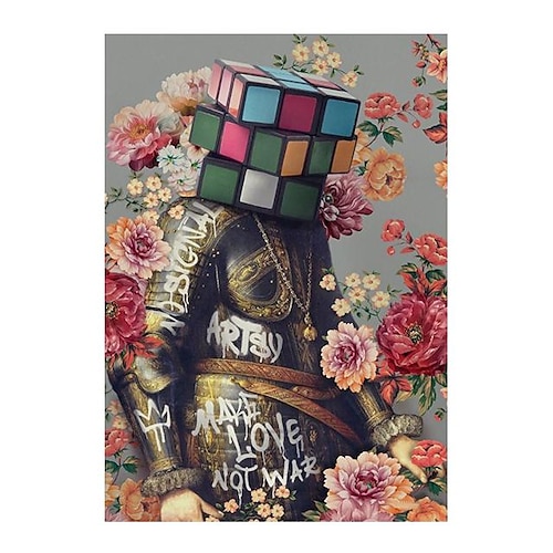 Vintage Leinwand Gemälde Poster maskierter Künstler Criss Bellini Druck Kunstwerke für Zuhause Wand Wohnzimmer Dekoration Bild cuadros Image