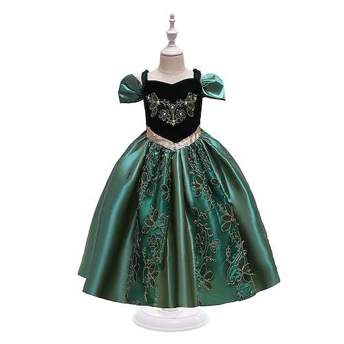 Schneekönigin Eisig Märchen Prinzessin Anna Blumenmädchenkleid Themenparty-Kostüm Tüllkleider Cosplay for Mädchen Kinder Weihnachten Karneval Maskerade Image