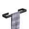 Badezimmer-Accessoire-Set, selbstklebende mattschwarze Edelstahl-Hardware umfasst Kleiderhaken, Handtuchhalter, Handtuchhalter, Toilettenpapierhalter, für Zuhause und Hotel