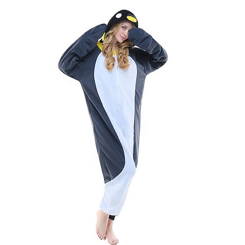 Karnevalskostüm 2026 Tier Pinguin Zeichentrick Karneval Kigurumi-Pyjamas Ausgefallene Kostüme Nachtwäsche Cosplay Warm Bequem Erwachsene Unisex Männer und Frauen Weihnachten Halloween Karneval Party Image