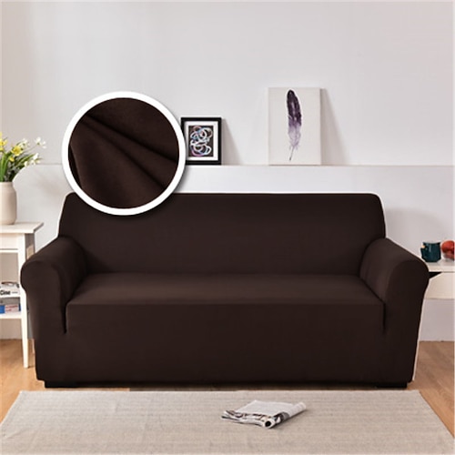 Staubdichte, allmächtige Schonbezüge, Stretch-Sofabezug in Burgunderrot, superweicher Sofabezug aus Stoff mit einem kostenlosen Booster-Bezug (Sessel/Zweisitzer/3-Sitzer/4-Sitzer) Image