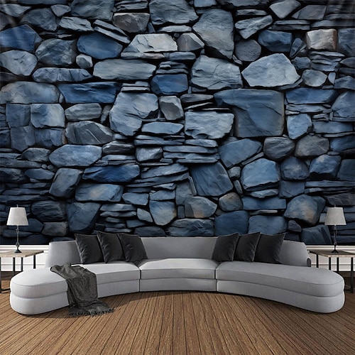 Wand-Steine zum Aufhängen, Wandteppich, Kunst, großer Wandteppich, Wanddekoration, Foto-Hintergrund, Decke, Vorhang, Zuhause, Schlafzimmer, Wohnzimmer, Dekoration Wandtuch XXL Natur Image