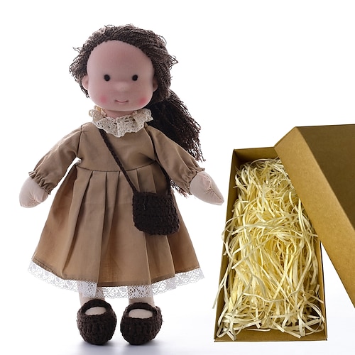 Waldorfpuppe mit Baumwollkörper, Künstlerpuppe, handgefertigte Mini-Anziehpuppe zum Selbermachen (Zubehör Bär nicht im Lieferumfang enthalten) für Weihnachtsgeschenke Image