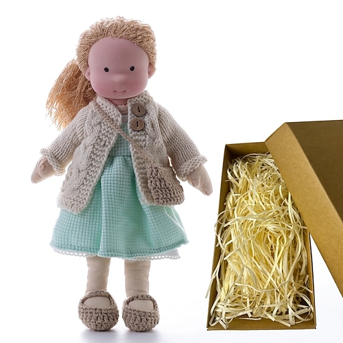 Waldorfdoll Baumwolle Waldorf Puppe Puppen Künstler handgemacht Festival Daumen Waldorf Weihnachtsgeschenk Image