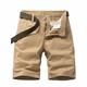 Herren Cargo Shorts Kurze Hosen Chino Bermuda Shorts Bermudas Arbeitsshorts Tasche Glatt Komfort Atmungsaktiv Knielänge Outdoor Casual Täglich Baumwollmischung Modisch Strassenmode Schwarz Wein