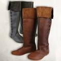 Retro Vintage Mittelalterlich Renaissance Schuhe Turnschuhe Kniehohe Stiefel Flache Jazzstiefel Seeräuber Vikinger Ranger Elfen Herren Damen Halloween Leistung Schuhe