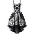 Punk Gothic Mittelalterlich Cocktailkleid Vintage-Kleid Kleid Maskerade Ballkleid Kurz / Mini Dame Outlander Übergrössen Damen Halloween Party Halloween Erwachsene Kleid