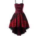 Punk Gothic Mittelalterlich Cocktailkleid Vintage-Kleid Kleid Maskerade Ballkleid Kurz / Mini Dame Outlander Übergrössen Damen Halloween Party Halloween Erwachsene Kleid