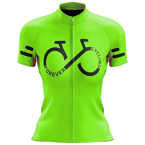 Damen Radtrikot Grafik Lustig Kurzarm Fahhrad Trikot Oberteil mit 3 Gesäßtaschen Mountainbike MTB Straßenradsport Schnelltrocknend Reflektierende Streifen Rückentasche Feuchtigkeitsableitend Sport Image