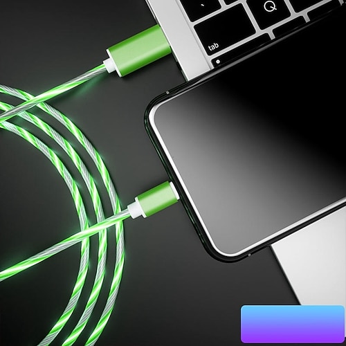 USB-C-Kabel Lightning-Kabel 3,3 Fuß 6,6 Fuß USB-A auf USB-C USB-A auf Lightning USB-A auf Micro-B 2.4 A Schnellladen Weiche Oberfläche Für MacBook iPad Samsung Handy-Zubehör Image