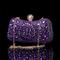 Mehrfarbige Abendclutch aus Kristall für Damen – luxuriöse Strass-Handtasche mit Perlenverschluss und Kettenriemen für Galas, Hochzeiten und formelle Anlässe