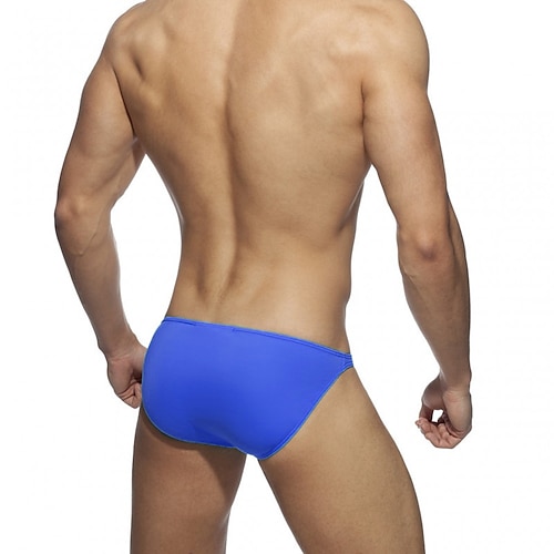 Herren Bademode Badeshorts Schwimmen Tanga Druck Farbblock Weich Atmungsaktiv Alltagskleidung Wochenende Stilvoll Einfach Schwarz Weiß Image