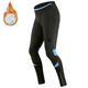 21Grams Damen Radhose lang Fahhrad Unten Winter MTB Mountain Rennrad Sport warm halten 3D-Pad Radfahren Atmungsaktiv Weiß Gelb Vlies Elasthan Bekleidung Fahrradbekleidung