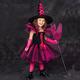 Halloween Mädchen 3D Patchwork Hexenkostüm für Kinder Kleider-Set Kleidungsset Kurzarm Sommer Frühling Herbst Kostüm Baumwolle Baby 2-8 Jahre Cosplay Kostüme Regular Fit