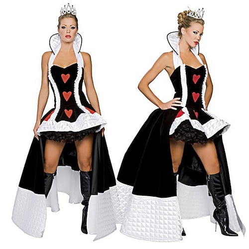 Buchwoche 2026 Herzkönigin Rote Königin Karneval Kleid Cosplay Kostüm Sexy Kostüm Erwachsene Damen Karneval Party Leistung Einfaches Karnevalskostüm Verkleiden Image