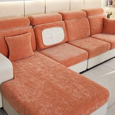 Stretch-Sofa Sitzkissenbezug Schonbezug elastischer Couch-Anreihsessel 2er-Sessel 4- oder 3-Sitzer L-Form solide weich strapazierfähig waschbar Image