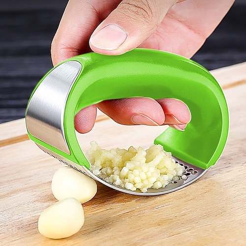 Knoblauchpresse Rocker Edelstahl Knoblauchwolf Knoblauchzerkleinerer Knoblauchhacker für Smash Knoblauchpresse Edelstahl - Knoblauchpresse Rocker Image