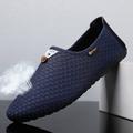 Herren Loafer Slip On Freizeitschuhe für Herren Mokkasin Komfort Schuhe Klassisch Brautkleider schlicht Täglich Gitter Atmungsaktiv Komfortabel Rutschfest Halbschuhe Schwarz Blau Grau Sommer