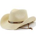 Herren Unisex Strohhut Sonnenhut Panamahut Fedora-Trilby-Hut Schwarz Weiß Modisch Draussen