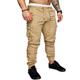 Herren Cargohose Cargohosen Cargohose Hose Hosen Kordelzug Elastische Taille Feste Farbe In voller Länge Casual Täglich Baumwolle 100% Baumwolle Strassenmode Basic Schwarz Weiß