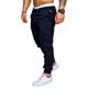 Herren Cargohose Cargohosen Cargohose Hose Hosen Kordelzug Elastische Taille Feste Farbe In voller Länge Casual Täglich Baumwolle 100% Baumwolle Strassenmode Basic Schwarz Weiß