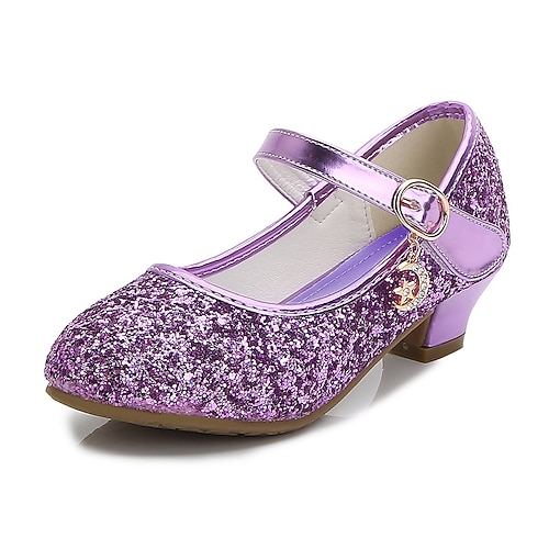 Mädchen Absätze Glitzer Prinzessin Schuhe PU Glitzer Kristall Pailletten Juwelen Kleinkind (9m-4ys) Kleine Kinder (4-7 Jahre) Große Kinder (ab 7 Jahren) Party Abend Paillette Purpur Rot Blau Herbst
