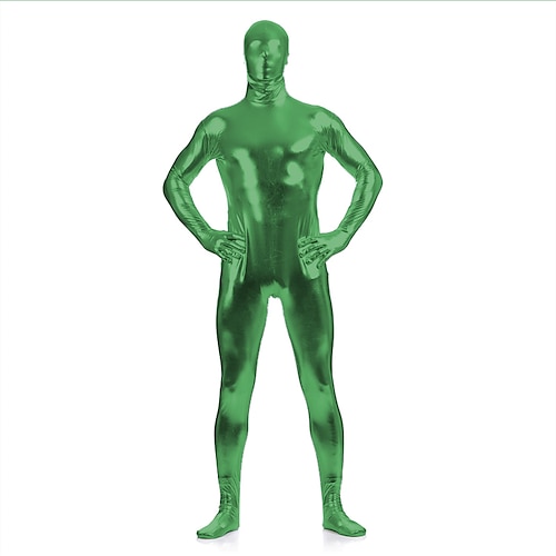 Glänzende Zentai-Anzüge Cosplay Kostüm Catsuit Karnevalskostüm Ganzkörperanzug Herren Damen Sex Sexy Kostüm Einfarbig Elasthan Latex Kostüm für Halloween Erwachsene