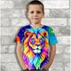 Jungen 3D Graphic Tier Panda T-Shirt Kurzarm 3D-Druck Sommer Frühling Aktiv Sport Modisch Polyester kinderkleidung 3-12 Jahre Outdoor Casual Täglich Regular Fit