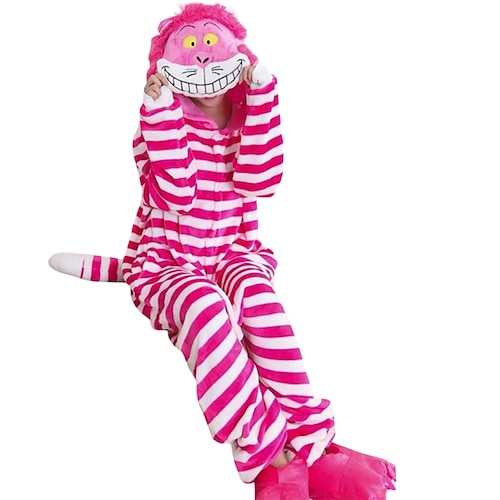 Karnevalskostüm 2026 Kigurumi-Pyjamas Ausgefallene Kostüme Onesie-Kostüm Tier Katze Zeichentrick Warm Schlafanzug Lustiges Kostüm Erwachsene Unisex Männer und Frauen Halloween Karneval Party Leistung