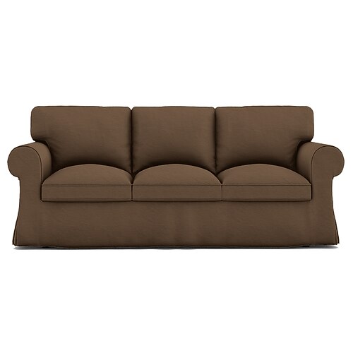 3-Sitzer Sofa-Bezug Baumwollsofa-Bezug mit 3 Kissenbezügen und 3 Rückenlehnenbezügen Ektorp Bezug waschbarer Möbel-Protektor Image