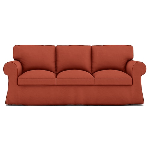 3-Sitzer Sofa-Bezug Baumwollsofa-Bezug mit 3 Kissenbezügen und 3 Rückenlehnenbezügen Ektorp Bezug waschbarer Möbel-Protektor Image