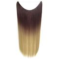 24 Zoll 50 Gramm 100 Gramm synthetische Haarverlängerung allmähliche Farbe braun grau blond String Halo Haarteile Extensions