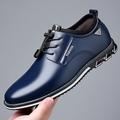 Herren Outdoor Derby-Schuhe Retro Wanderschuhe Brautkleider schlicht Weihnachten Täglich Leder Komfortabel Stiefeletten / Stiefeletten Halbschuhe Schwarz Weiß Burgund Frühling Herbst