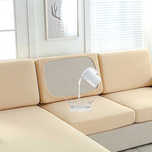 wasserdichte Sofabezüge, Sofa-Sitzkissenbezug für Hunde und Haustiere, Sofabezug für Zweisitzer, burgunderrot, L-Form, 3-Sitzer, Sessel, waschbarer, langlebiger Sofaschutz Image