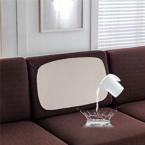 wasserdichte Sofabezüge, Sofa-Sitzkissenbezug für Hunde und Haustiere, Sofabezug für Zweisitzer, burgunderrot, L-Form, 3-Sitzer, Sessel, waschbarer, langlebiger Sofaschutz Image