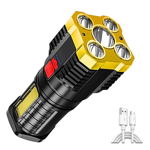 5LED multifunktionale helle Taschenlampe im Freien tragbares Cob-Seitenlicht Arbeitslicht USB wiederaufladbar Image