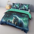 Eisbär-Baumwoll-Bettwäsche-Set, leicht und weich, 2/3-teiliges Set, geeignet für Erwachsene und Kinder, Baumwoll-Bettwäsche-Set, King-Size-Bett, Bettbezug