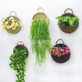 wandbehang blumenkorb dekoration gewebter korb strohkorb weidenblumentopf rattan korb pflanze rattan wandbehang blumenkorb großhandel