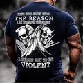Herren Graphic Totenkopf Motiv T Shirt Tee Retro-Shirts Kurzarm T-Shirt 3D-Druck Rundhalsausschnitt Hemd Vintage Modisch Designer Outdoor Casual Täglich Schwarz Blau Braun Frühling Sommer Bekleidung