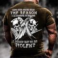 Herren Graphic Totenkopf Motiv T Shirt Tee Retro-Shirts Kurzarm T-Shirt 3D-Druck Rundhalsausschnitt Hemd Vintage Modisch Designer Outdoor Casual Täglich Schwarz Blau Braun Frühling Sommer Bekleidung