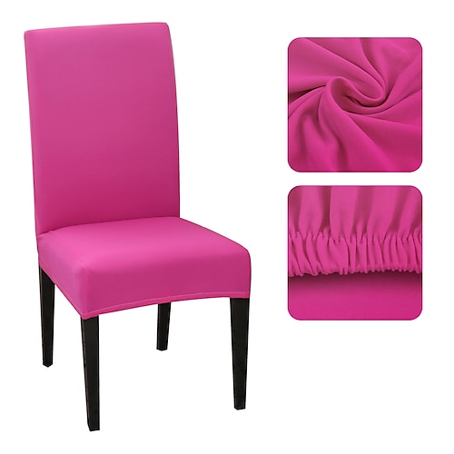 Stretch-Stuhlbezug für Esszimmerstühle, Burgunderrot, Sitzbezug für Küchenstühle für Esszimmerpartys, Schwarz, Grün, Rot, Grau, Katzenkratzschutz, weich, strapazierfähig, waschbar Image