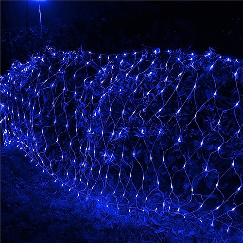 Neue LED-Netz-Mesh-Fee-Lichterkette, 8 x 10, 6 x 4 m LED Lichternetz Außen Flexible Fenstervorhang-Feiertagsbeleuchtung für Party, Hof, Garten, bunte Dekoration, Beleuchtung, EU-US-AU-UK-Stecker Image