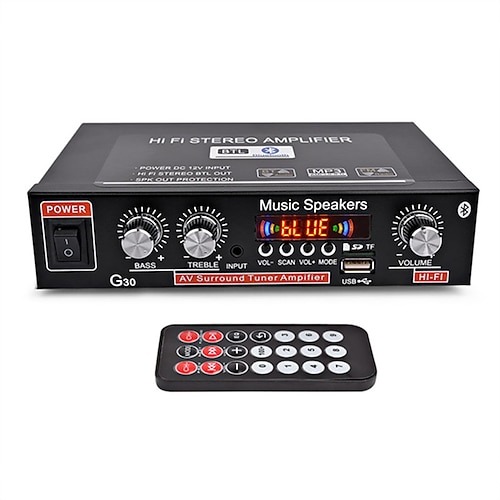 Große Promo 800 watt auto hause 220 v/110 v 12 v bluetooth 4,0 hohe leistung 2 kanäle tf/u disk/fernbedienung/leistung verstärker fm radio auto power verstärker Image