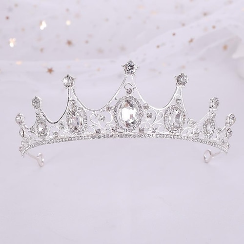 Strass-Kronen-Stirnband für Hochzeit, Braut, Prinzessin, Königin, Haar-Tiara Image
