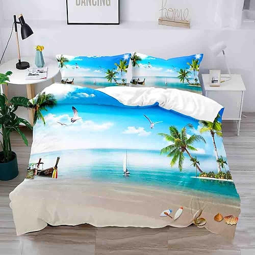 3D-Bettwäsche mit Wirbel-Print, Bettbezug, Bettwäsche-Set, Bettbezug mit 1 bedruckten Bettbezug oder Tagesdecke, 2 Kissenbezügen für Doppelbett/Queensize/Kingsize Image